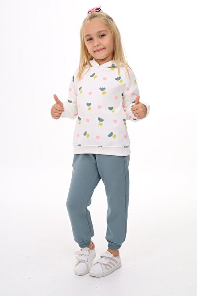 Toontoy Κοριτσίστικο με κουκούλα Σετ Φόρμας Ολόκληρο Σετ Τουλάλε με τύπωμα