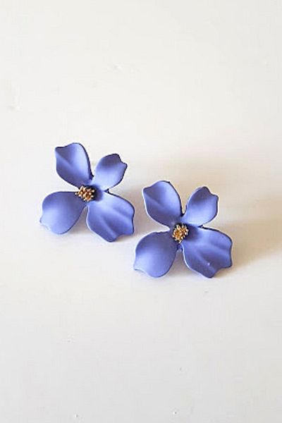 PETEK AKSESUAR Mini Flower Earring Purple