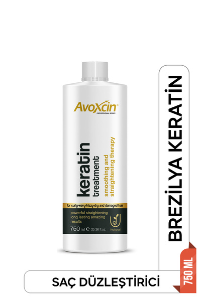 AVOXCIN Brezilya Fönü Keratini 750 ml Özel Formül Kalıcı Saç Düzleştirici Ker...