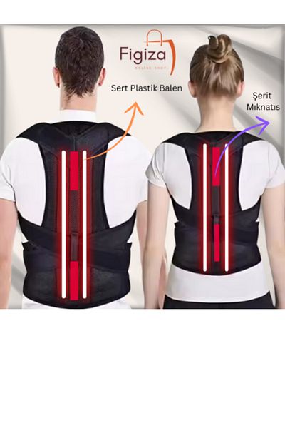 figiza Orthopedic Shoulder and Back Waist Corset - Magnetic Upright Posture with Underwire, Anti Humpback Cyphosis Scoliosis