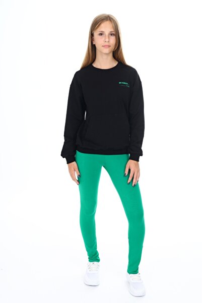 Toontoy Σετ κοριτσίστικο καλσόν με τσέπες καγκουρό με τύπωμα