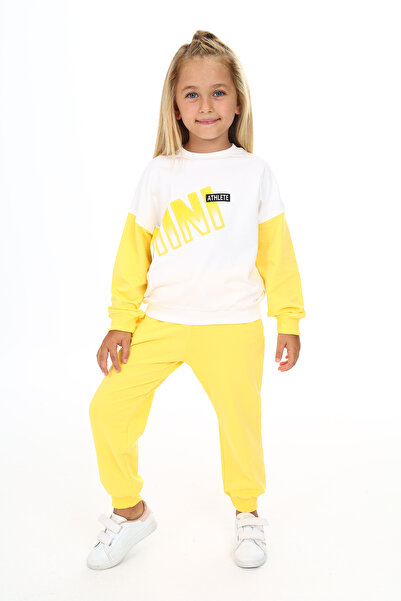 Toontoy Κοριτσίστικο Garni με τύπωμα Σετ αθλητικής φόρμας με κείμενο στο μπρο...