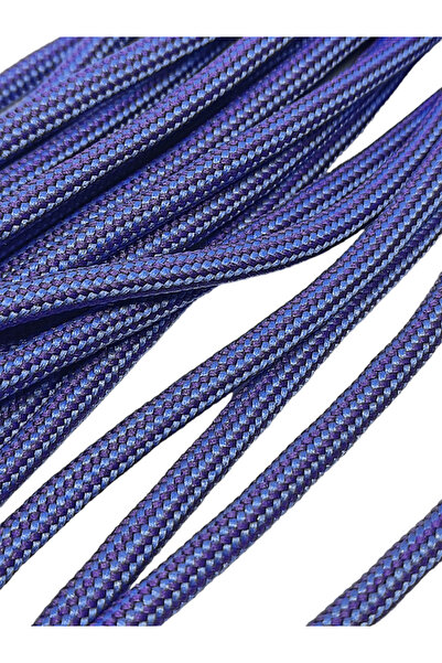 PARACORD İp 4 mm Noktalı Desen Sax Mavi Renk 10 Metre