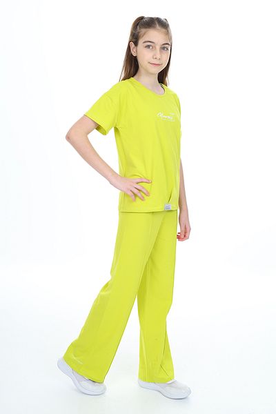 Toontoy Girl's Summer Emblem Printed Tracksuit Set