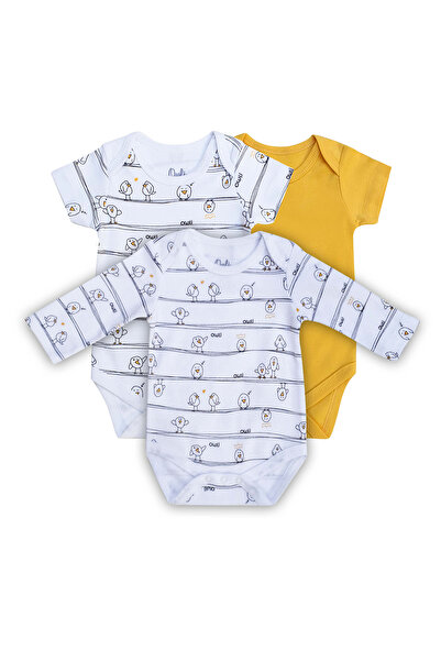 Owli Early Birds 3-Piece Unisex Baby Body Set Size: 12 Months