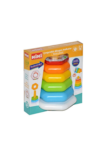 Depomiks Avm Çıngıraklı Eğitici Halkalar + Küp bultak + Söktak Renkli Tırtıl + Sevimli Kule Eğitici ilk yaş set