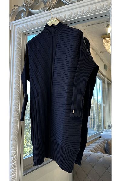 Invee 6711 Wool Blended Sweater - Navy Blue