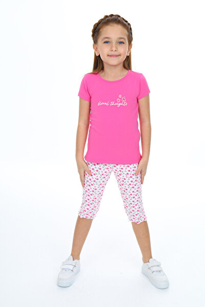 Toontoy Girl's Embroidered Capri Suit
