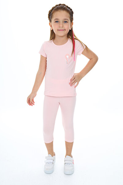 Toontoy Σετ Κοριτσίστικο Καρδιά με Φύλλα με τύπωμα Καπρί