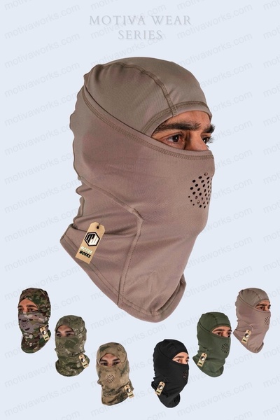 Motiva Motosiklet Outdoor Taktik Askeri Boyunluk Maske Balaklava Tan
