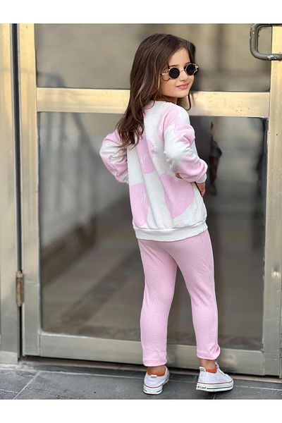 Uslukids HEART PRINTED GIRL'S SET