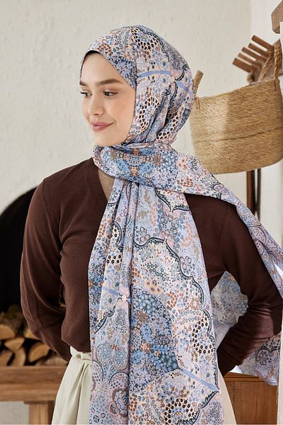 Modakaşmir Şal mătăsos cu model Munhani