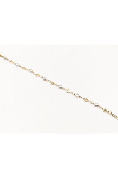 Alina Jewelry Elegant Stone Detailed Stylish Steel Anklet Stainless No Darkening Allergy Resistant