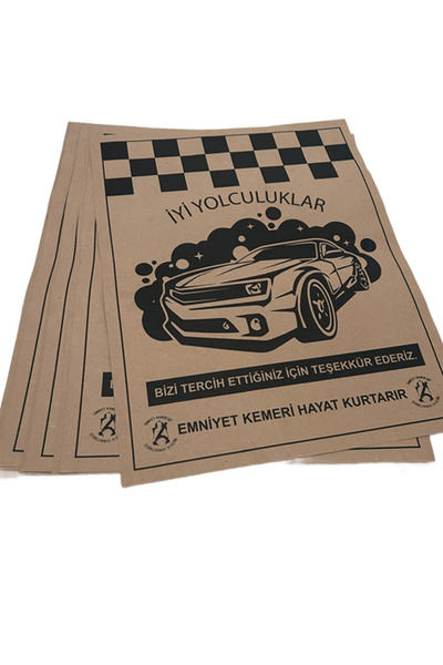 BONTE Kraft Araç Araba Oto Paspas Kağıdı Baskılı 50 Adet 35x50cm