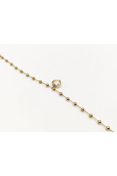 Alina Jewelry Elegant Stone Detailed Stylish Steel Anklet – Rustproof, Non Darkening, Allergy Resistant
