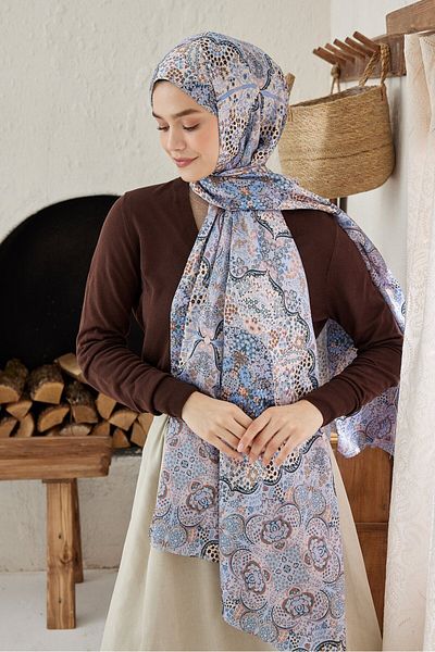 Modakaşmir Şal mătăsos cu model Munhani