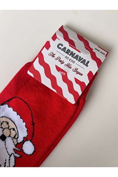 Carnaval Christmas Themed Santa Claus Red Socks