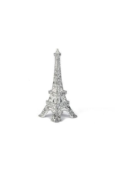 Yılbaşı Simli Paris Eiffel Eyfel Kulesi Çam Ağacı Dekorasyon Süsü 15cm