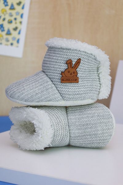 MinyTim Baby Panduf, My First Step, Non-Slip Sole Fleece Lined