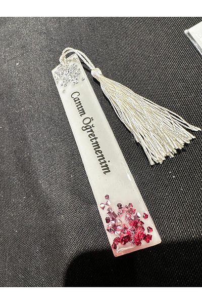 schkırt November 24 Teachers' Day Gift - Epoxy My Dear Teacher Written Bookmark