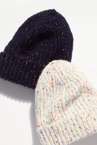 Pissos Unisex Essential Tweed Hat - Candy Colored, 30% Wool Knitted, Ribbed Beanie Winter