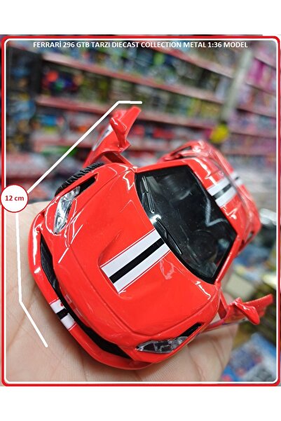 OYUNCAKSAHİLİ 296 Gtb Diecast Metal Tarzı 12cm Koleksiyon Model Araba 458 Kap...
