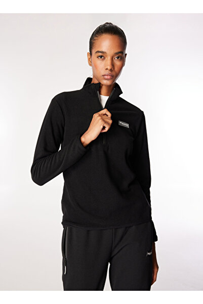 Discovery Expedition Siyah Kadın Dik Basic Düz Polar Sweatshırt D4WL-SWT3929 ...