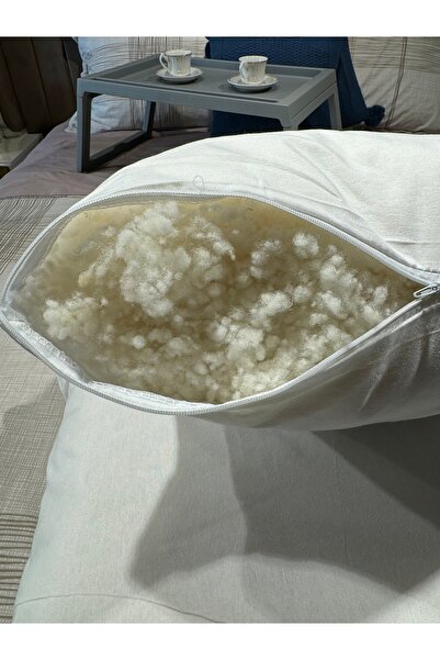 Yüncü Hanım %100 Merinos Boncuk Kuzu Yünü Dolgulu Yastık 50 X 70 Cm Ebat , 1000 gram