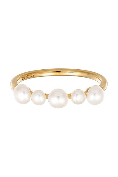 ELLI Ring Premium Ring Ladies Stapel Trend With Freshwater Cultured Pearls In 925 Sterling Silver Go