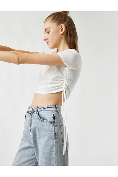 Koton Tricou cu mânecă scurtă adunată