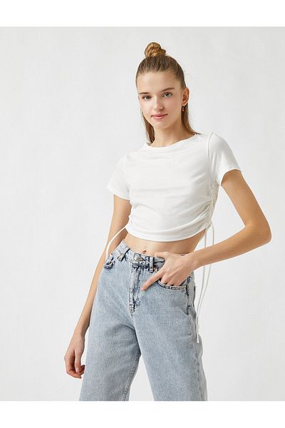 Koton Tricou cu mânecă scurtă adunată