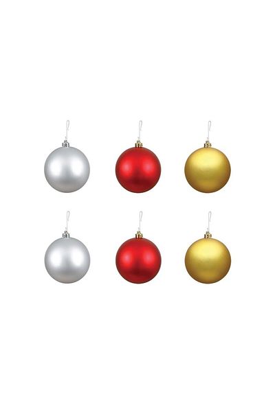 Parti Adresi Christmas Pine Tree Decorations - Assorted Color, 3 Cm, 6 Pcs
