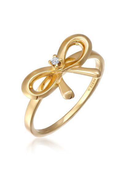 ELLI Inel Lady Bow Trend - Diamant 0,015 CT., argint 925