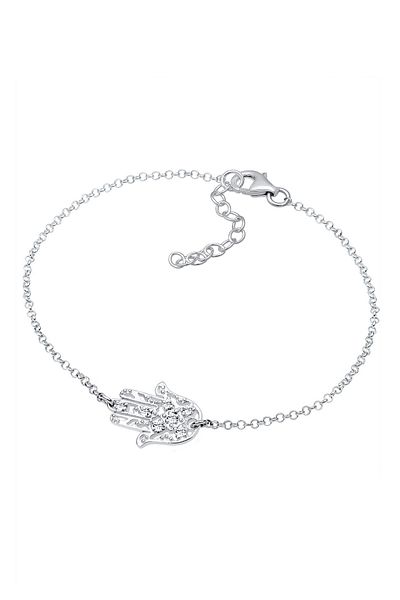 ELLI Náramek Hamsa Hand Crystals 925 Sterling Silver
