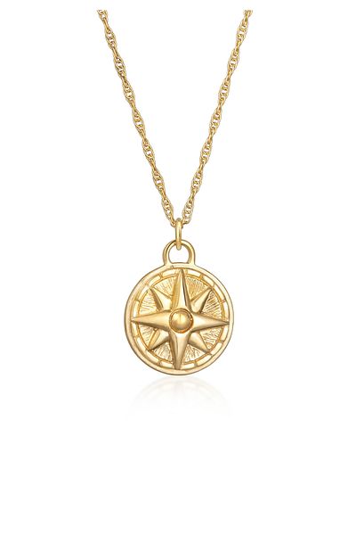 ELLI Necklace Ladies Compass Pendant Windrose In 925 Sterling Silver