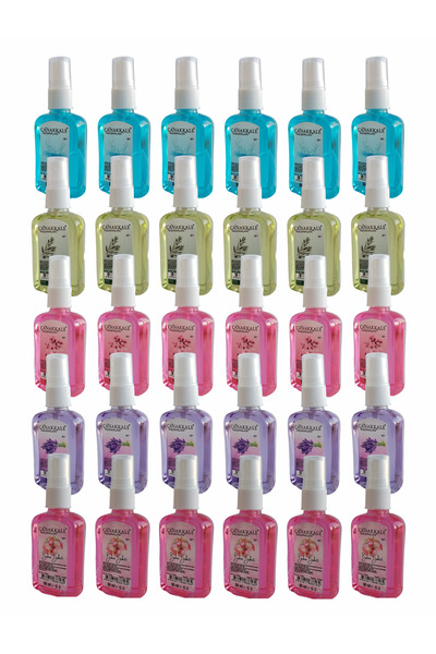 ÇANAKKALE kolonyaları Kolonya -50 ml Sprey - (PET ŞİŞE) 30 Adet (Aqua - Zeyti...