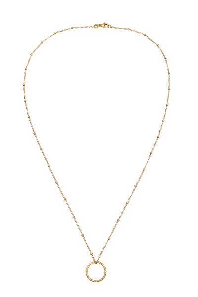 ELLI Necklace Ladies Pendant Circle Twisted Balls In 925 Sterling Silver