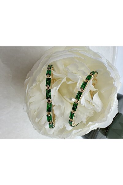 MFM STORE HALKA DİKDÖRTGEN TAŞLI KÜPE