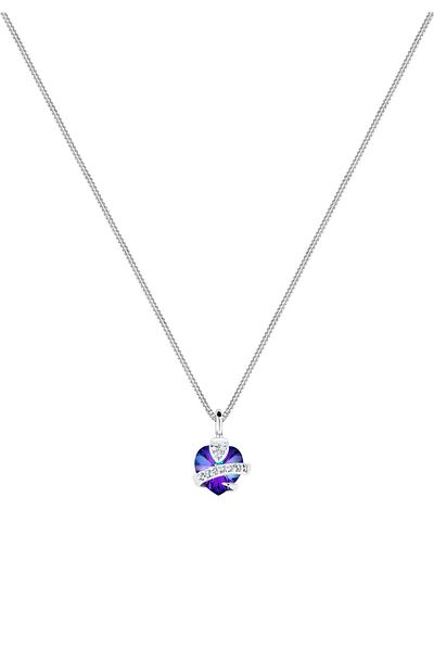 ELLI Halskette Damen Herz Anhänger Glamourös mit Kristallen in 925 Sterling Silber