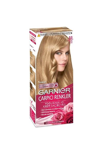 Garnier Color Natural Çarpıcı Renkler Boya 8.0 Koyu Sarı