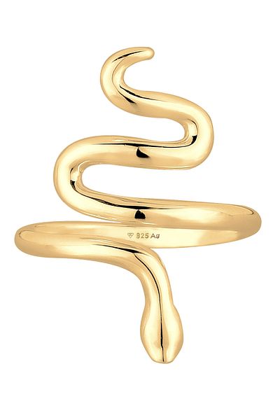 ELLI Ring Ladies Snake Looped Statement In 925 Sterling Silver