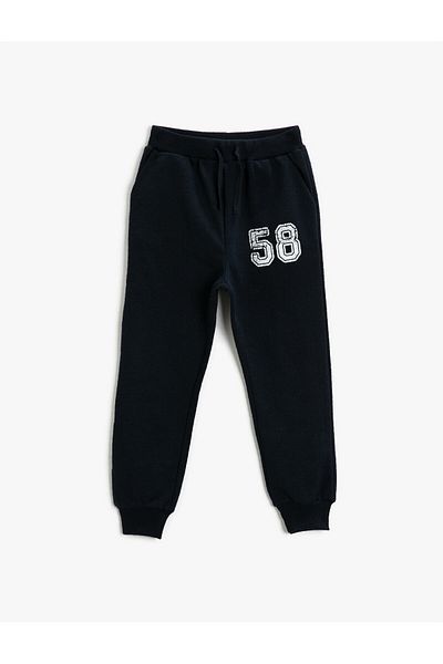 Koton Pantaloni de sport Jogger imprimați cu cravată în talie