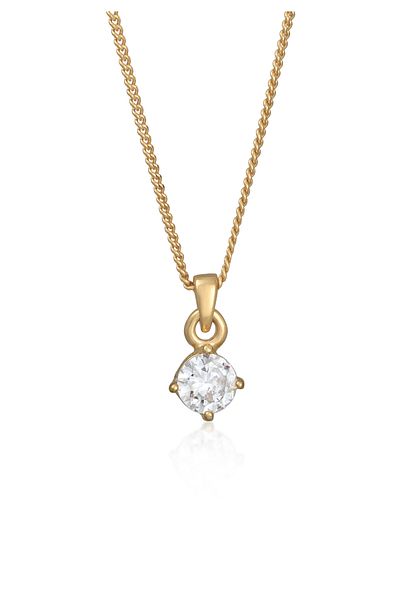 ELLI Necklace Ladies Pendant Solitaire Sparkling With Moissanite In 925 Sterling Silver