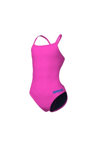 ARENA Women's Team Swimsuit - Solid Shocking Pink-Blue River