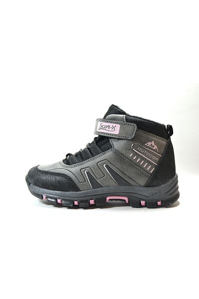 Onlo Ayakkabı Onlo Shoes SCX.990 Γκρι ροζ Velcro Outdoor Girls Boots