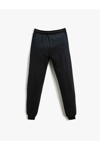 Koton Printed Jogger Sweatpants with Pocket Tie Waist Elastic