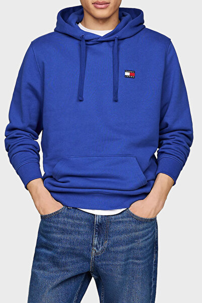 Tommy Jeans Pamuklu Regular Fit Kapüşonlu Yaka Kanguru Cepli Sweat Erkek SWEA...