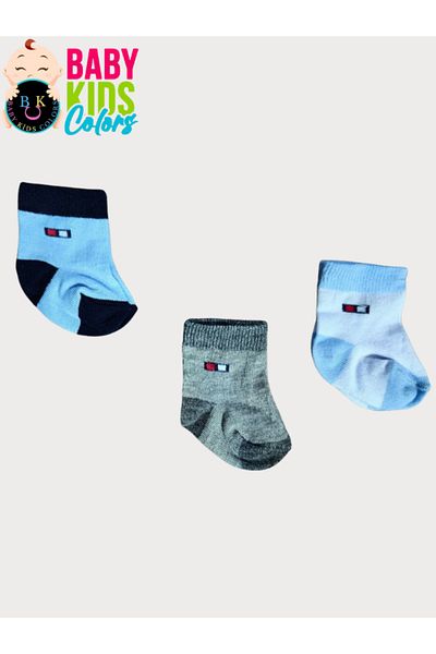 baby kids colors Mixed 3-Color Socks Set for Newborns