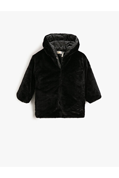 Koton Плюшено палто с качулка