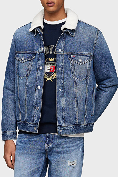 Tommy Jeans Regular Fit Çift Taraflı Kot Ceket Erkek KOT CEKET DM0DM20470 1BJ